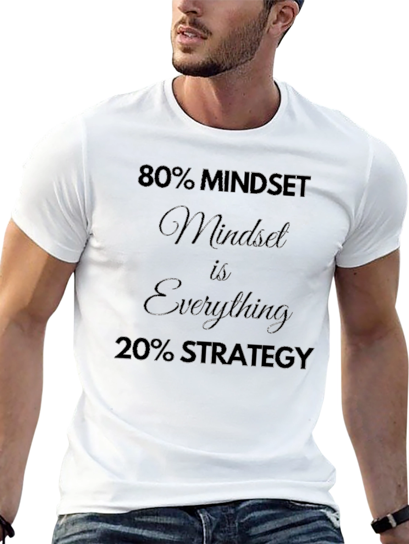 80% Mindset T-Shirt - Motivational Tee for Success
