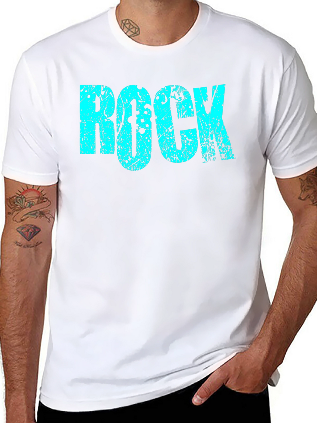 Rock Graphic T-Shirt Black Cotton Tee