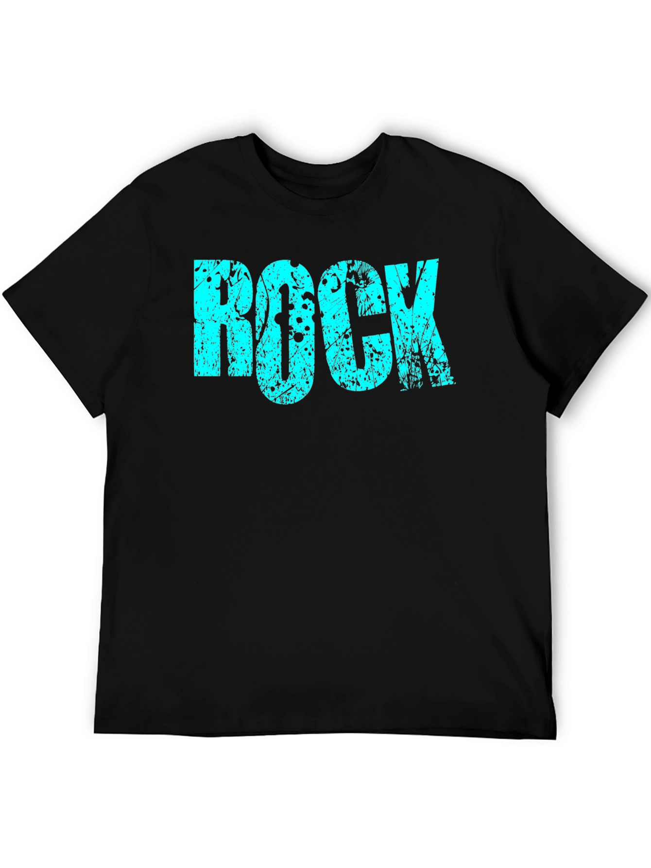 Rock Graphic T-Shirt Black Cotton Tee