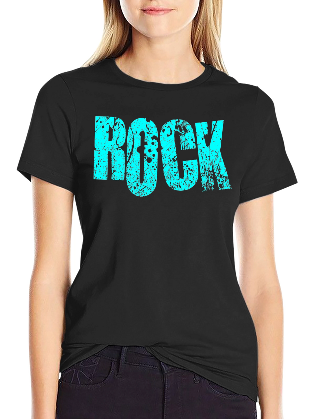 Rock Graphic T-Shirt Black Cotton Tee