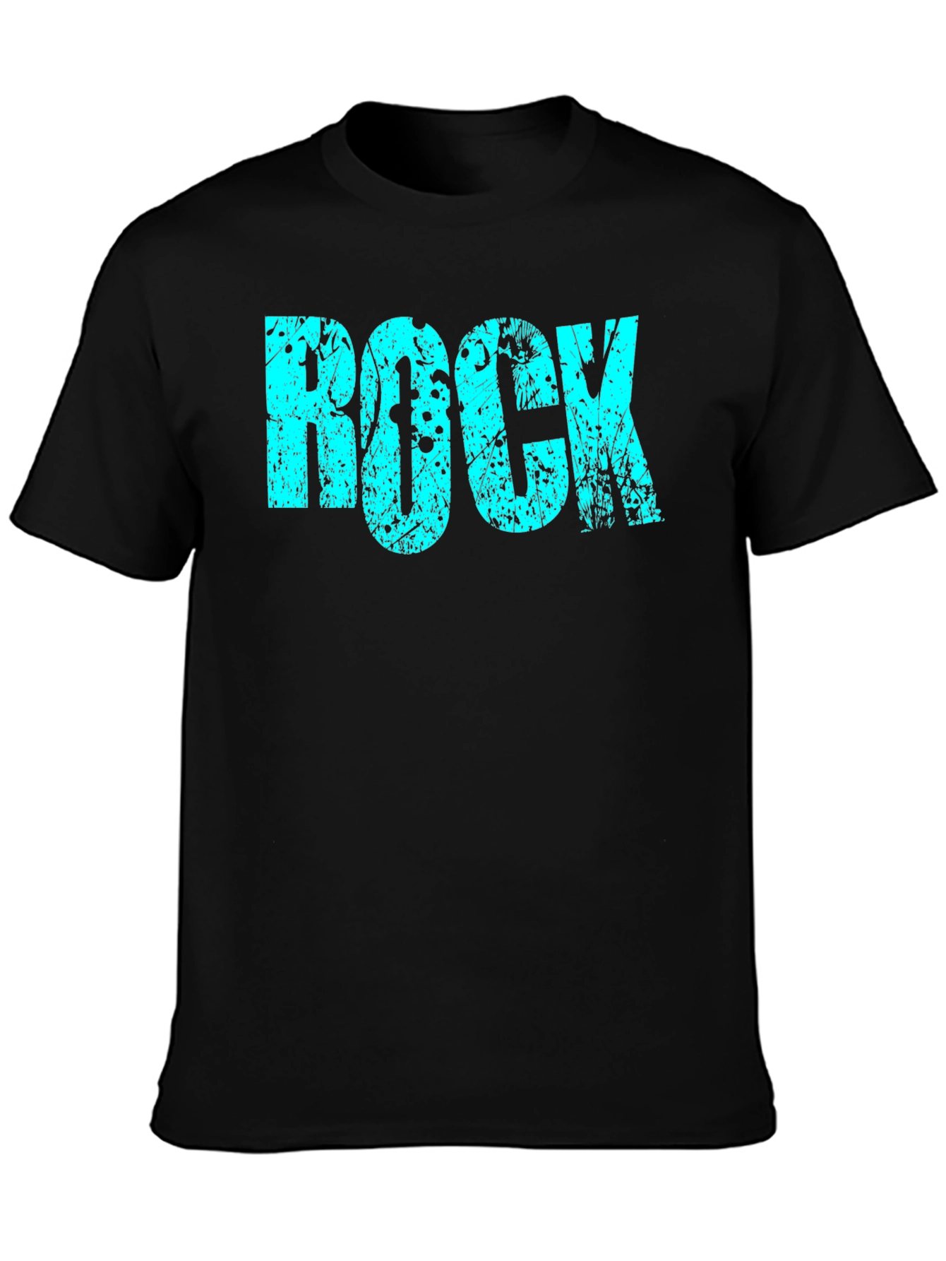 Rock Graphic T-Shirt Black Cotton Tee