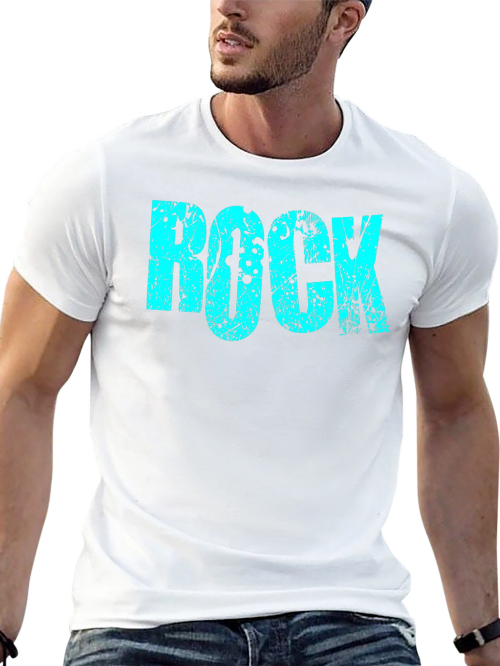 Rock Graphic T-Shirt Black Cotton Tee