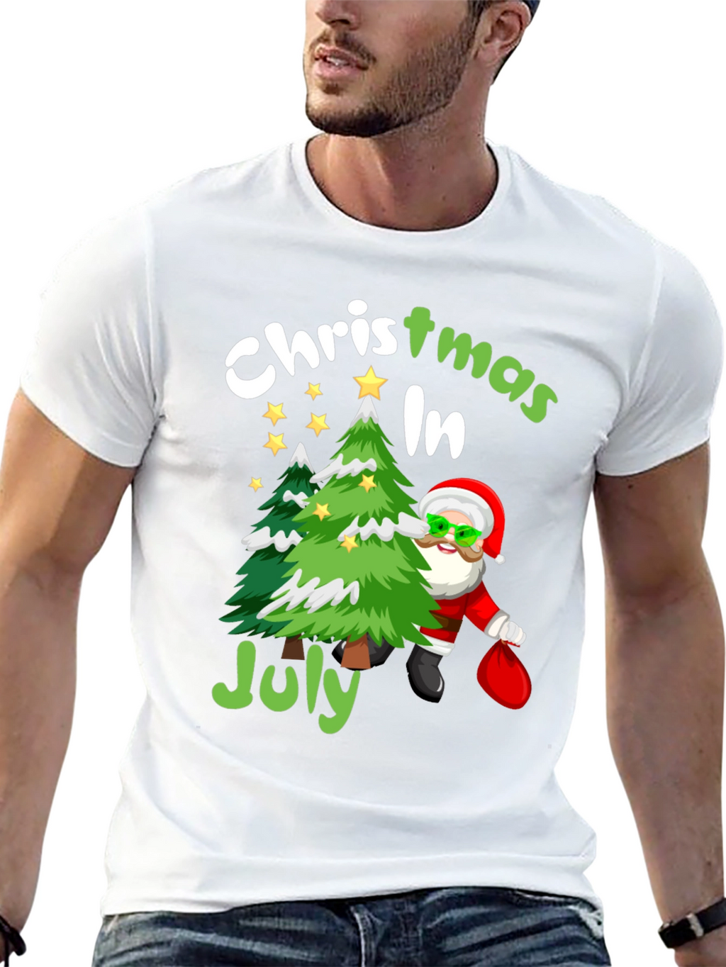 Christmas In July Santa T-Shirt