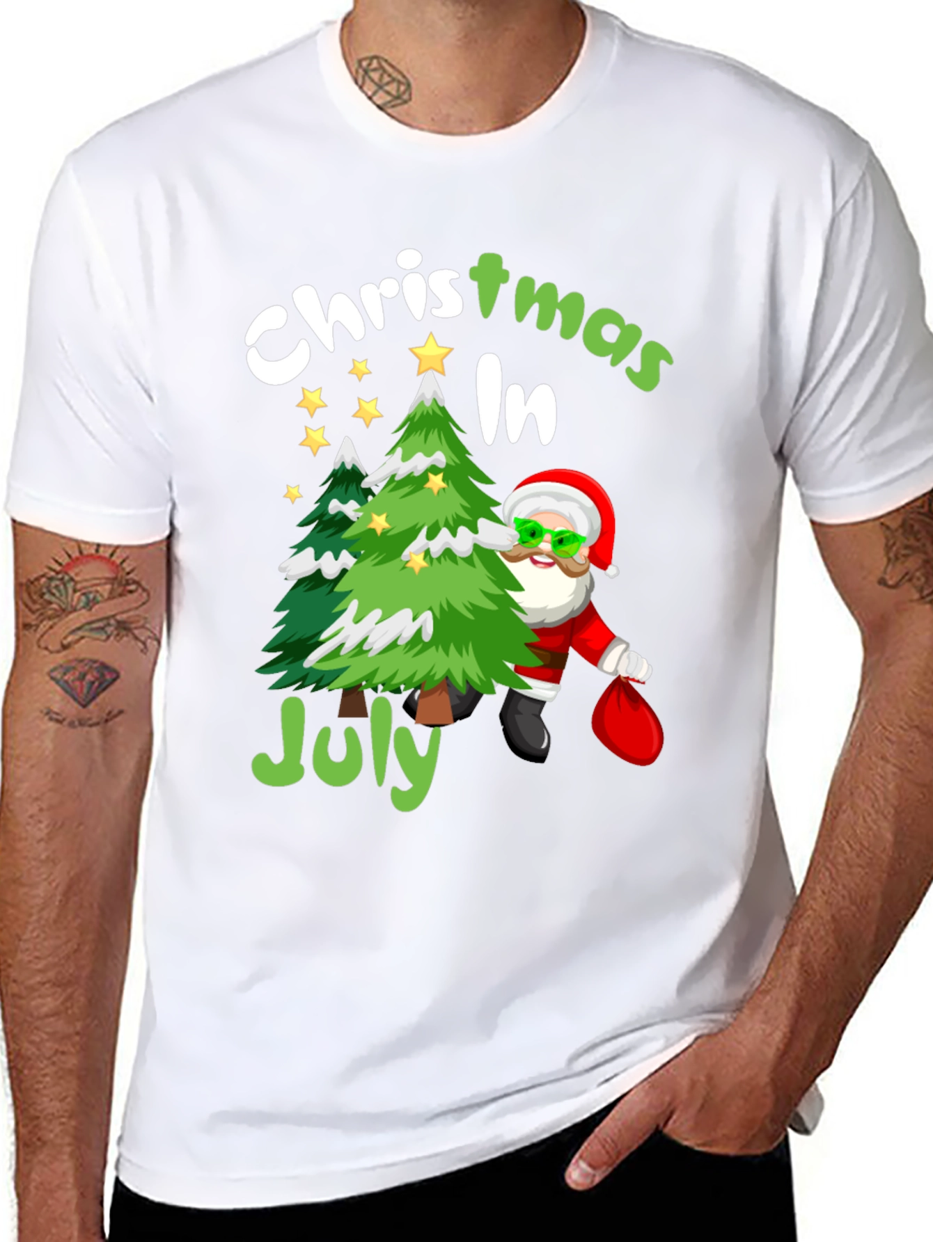 Christmas In July Santa T-Shirt
