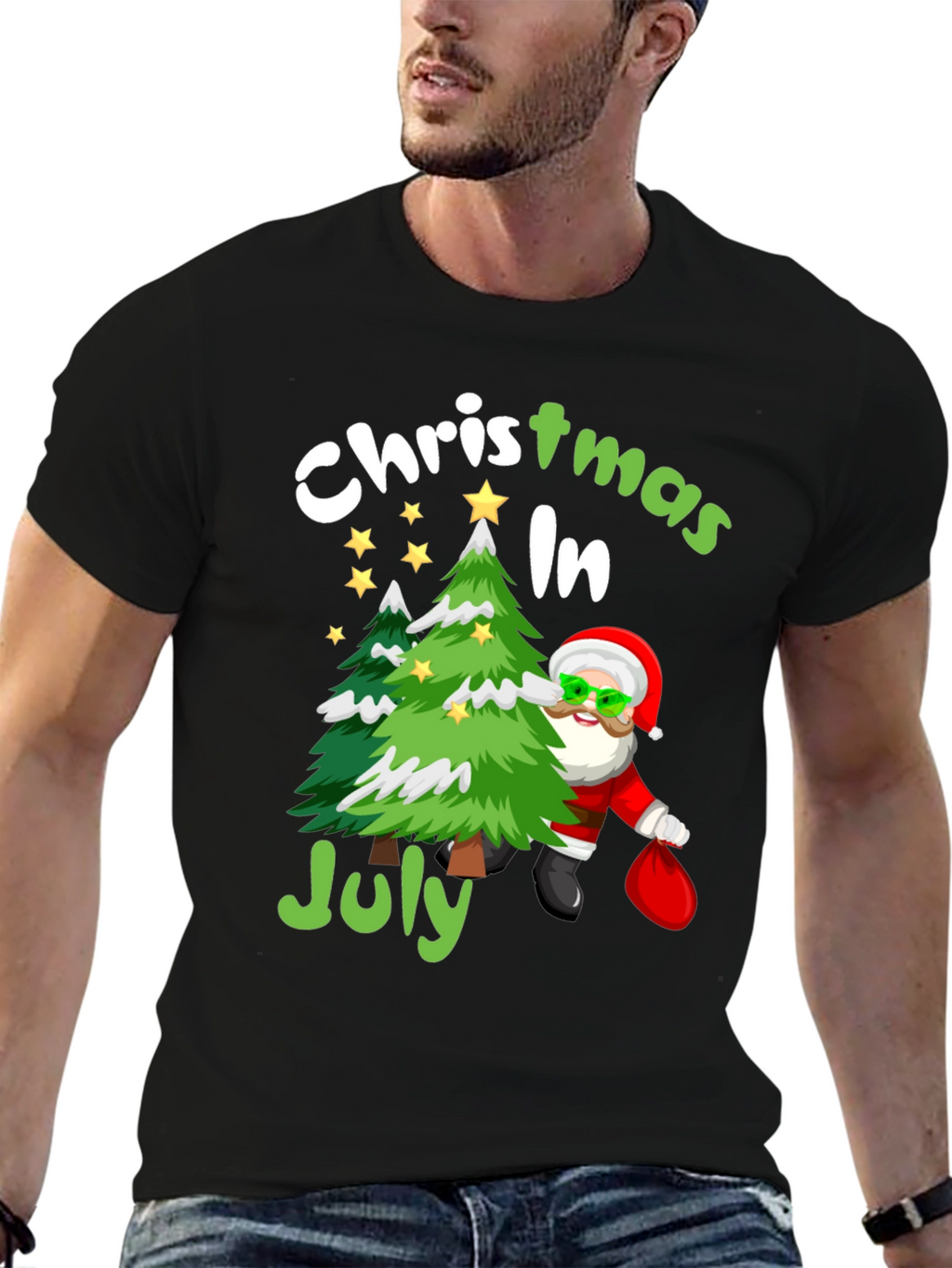 Christmas In July Santa T-Shirt