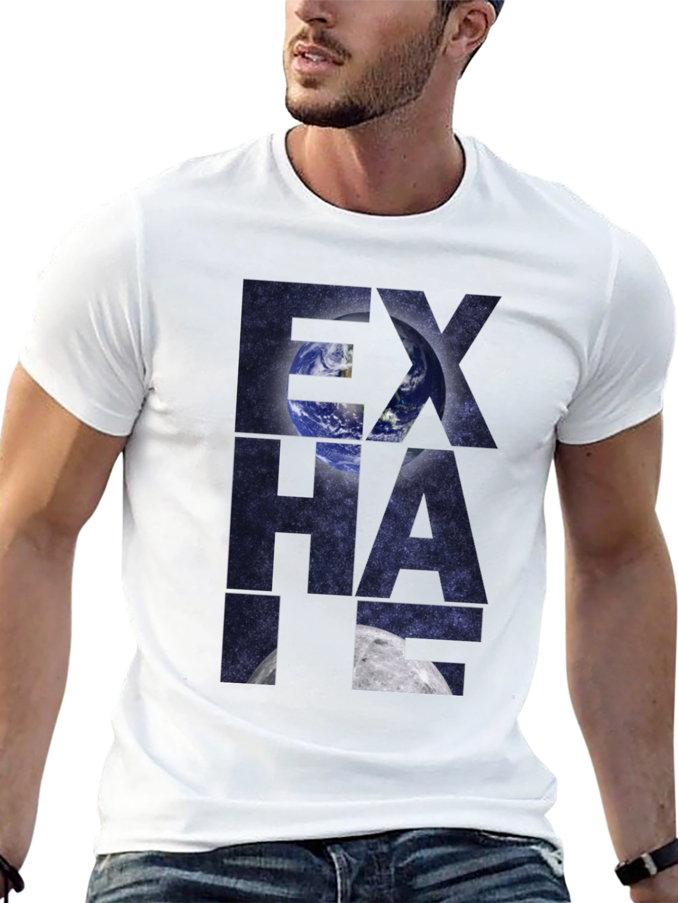 Exhale Earth & Moon Graphic Tee