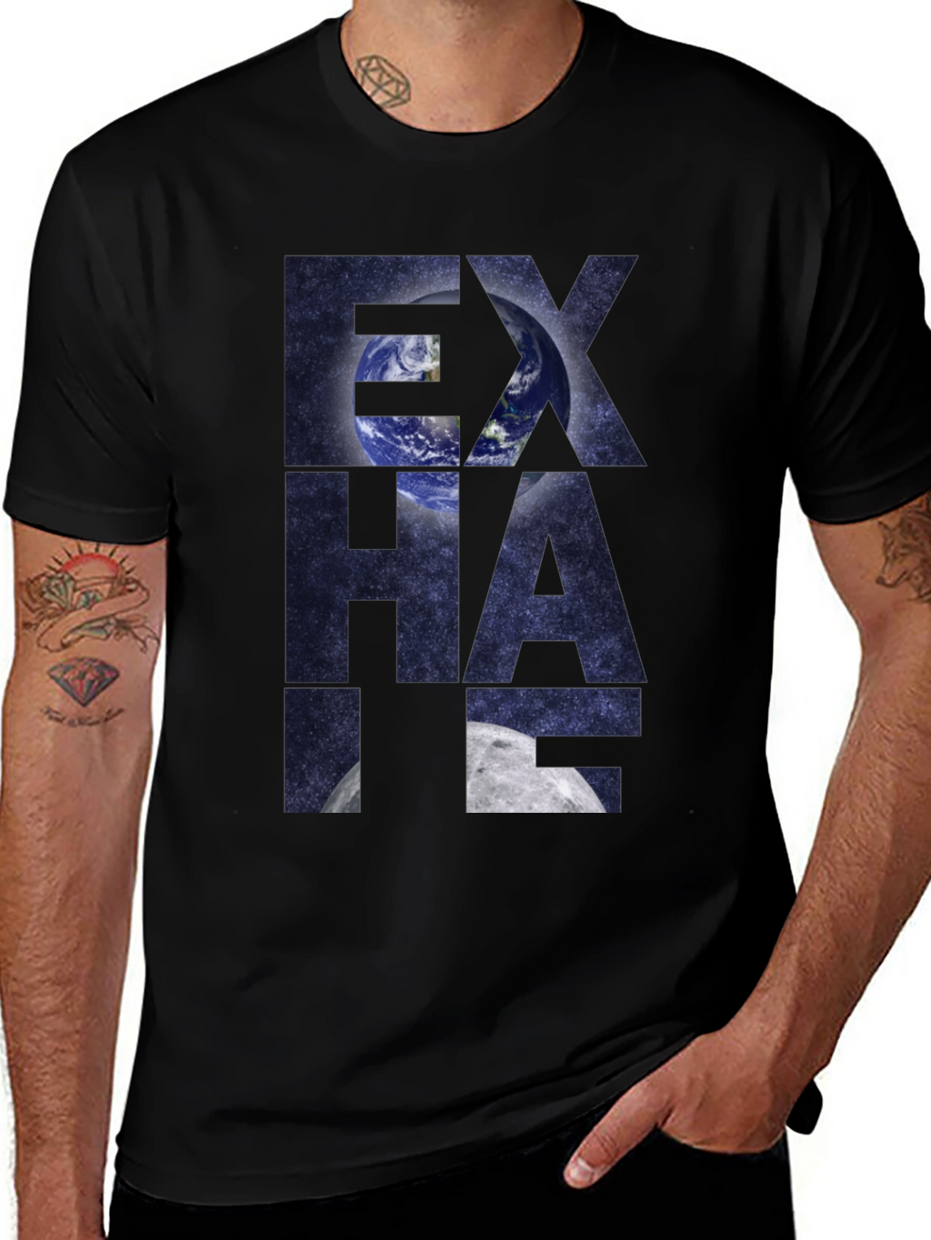 Exhale Earth & Moon Graphic Tee