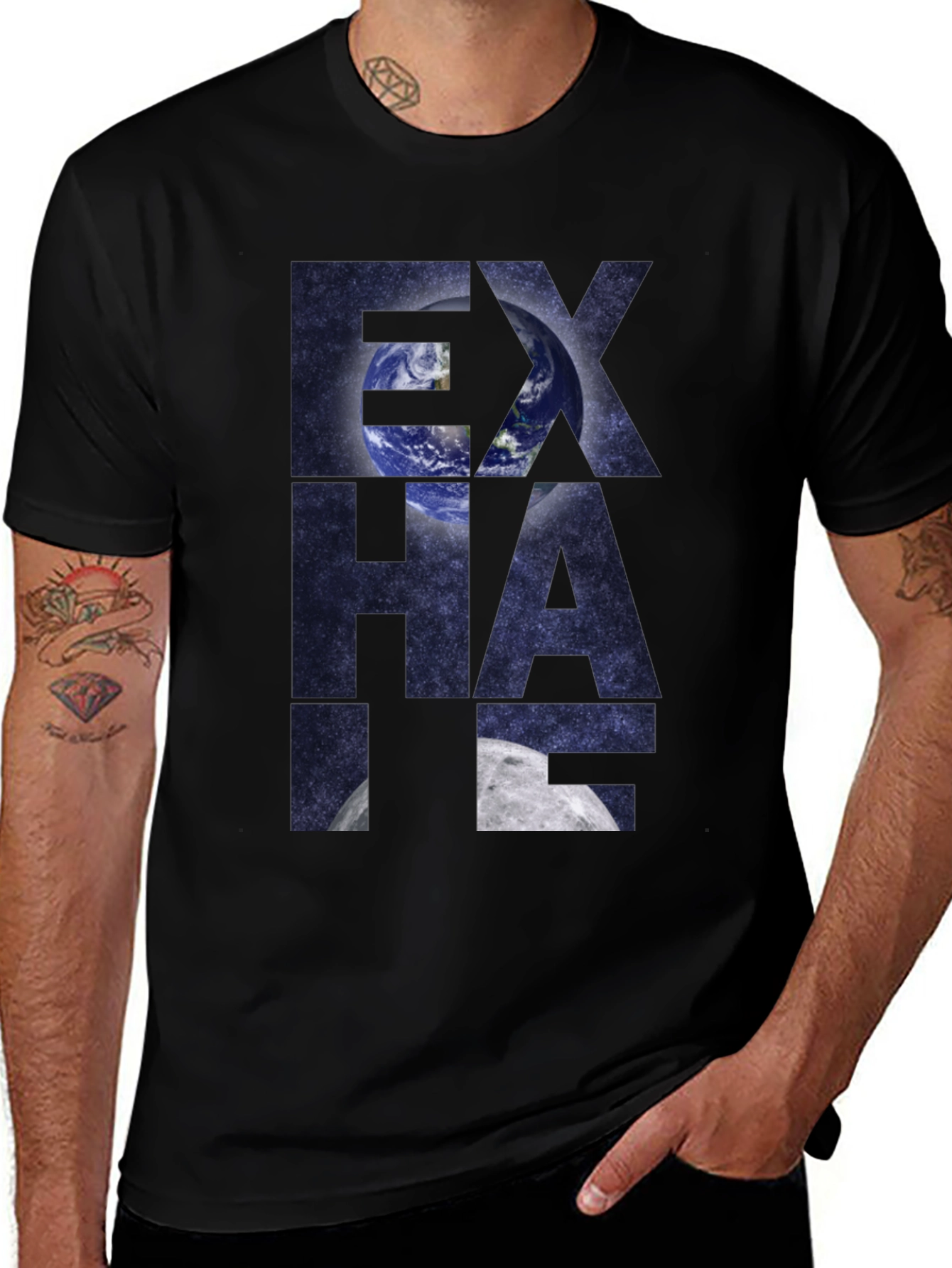 Exhale Earth & Moon Graphic Tee
