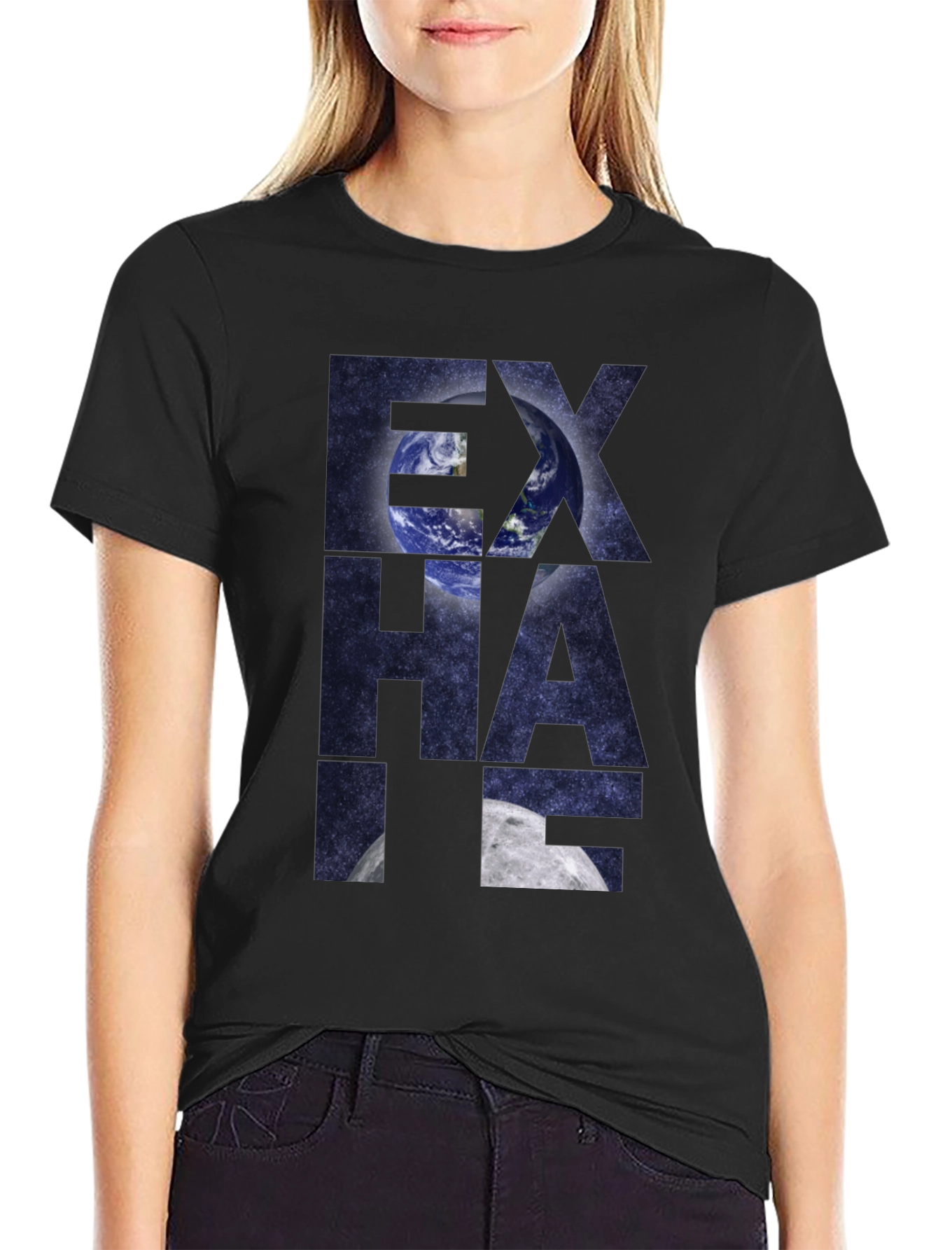 Exhale Earth & Moon Graphic Tee