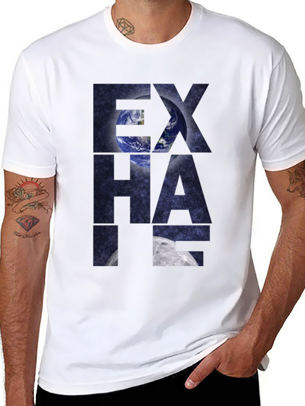 Exhale Earth & Moon Graphic Tee