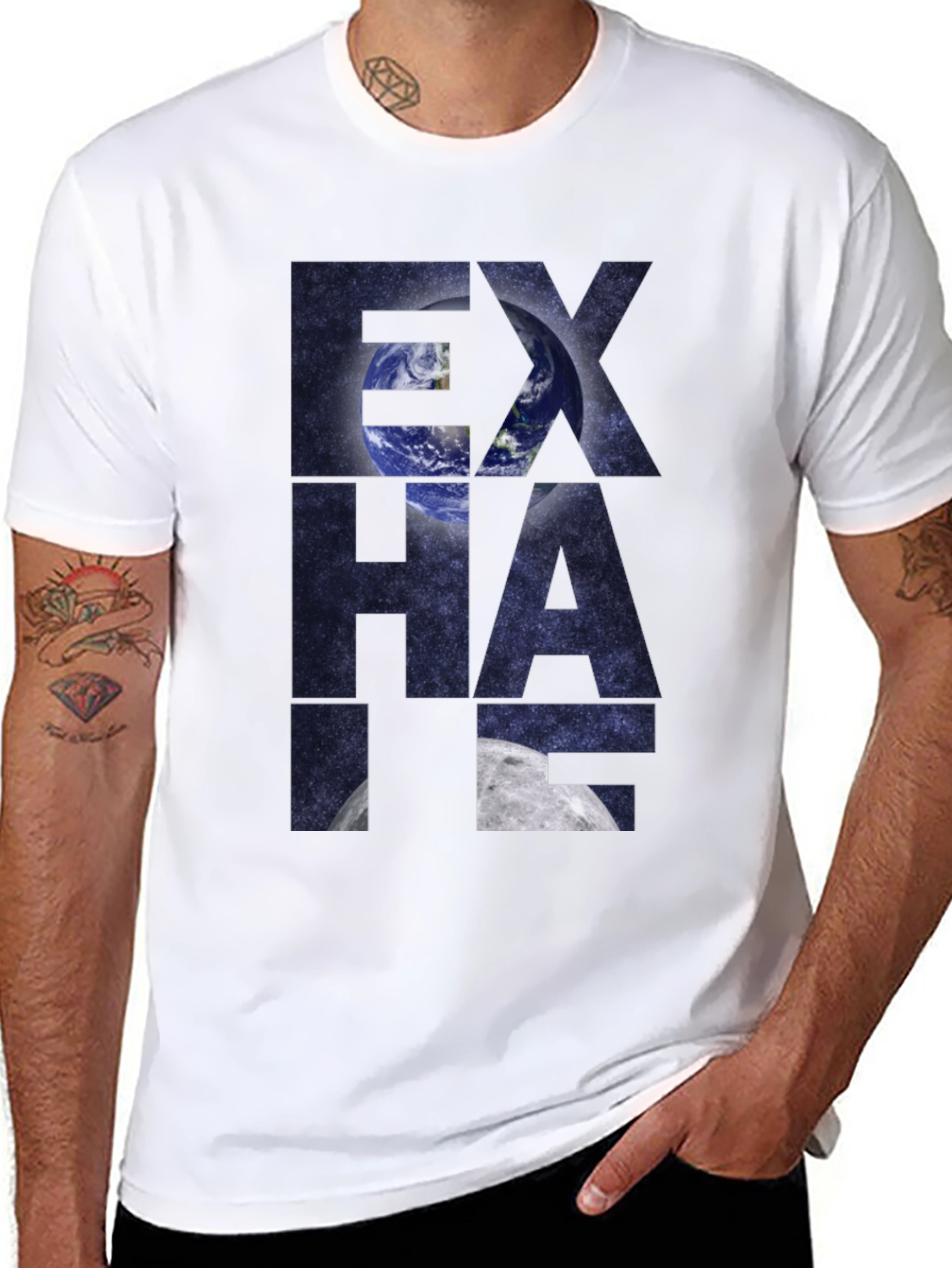 Exhale Earth & Moon Graphic Tee