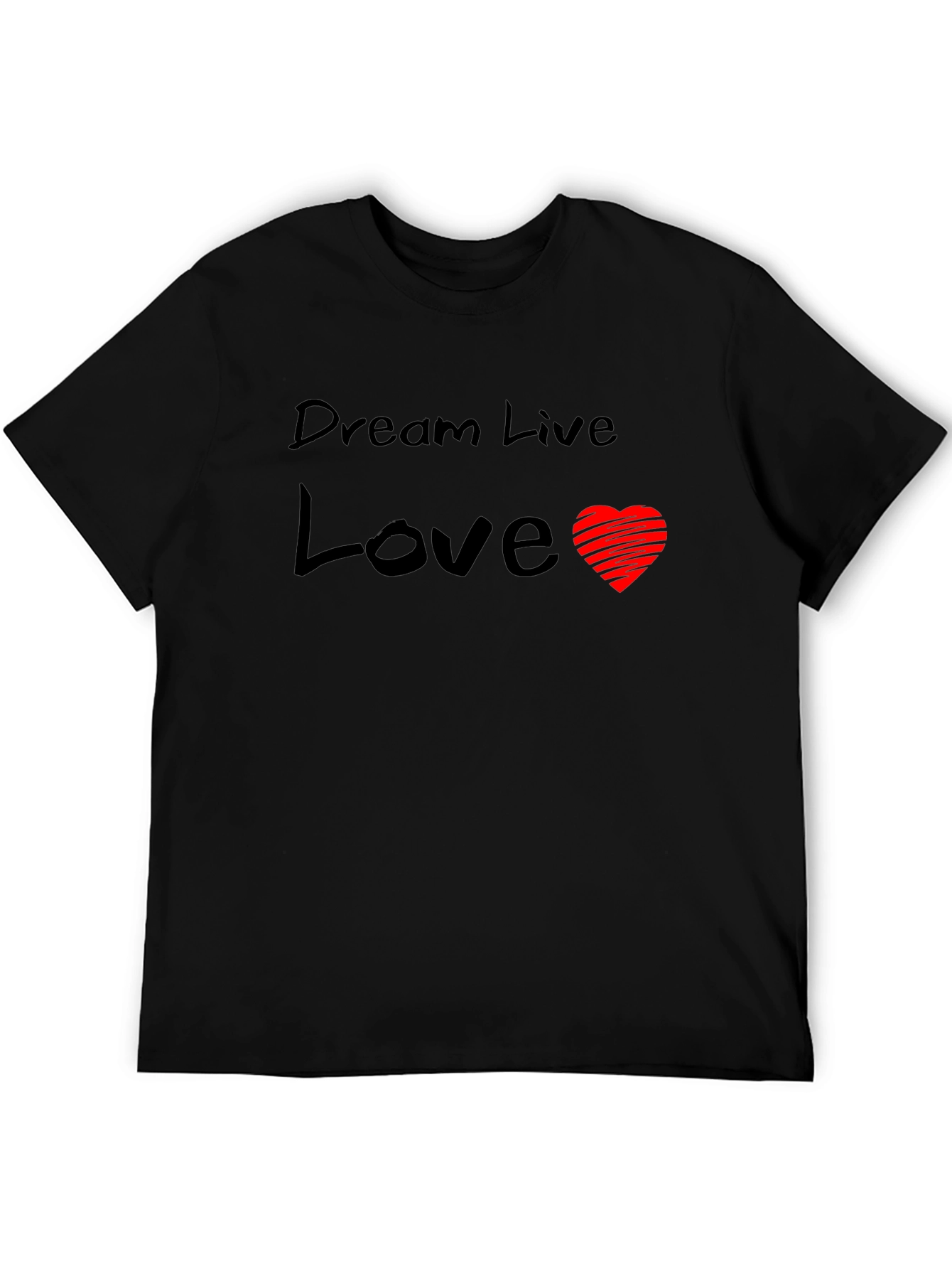 Dream Live Love Graphic Tee - Black T-Shirt