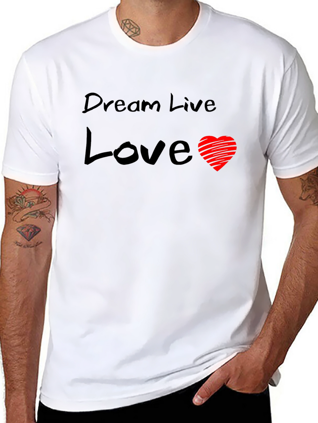 Dream Live Love Graphic Tee - Black T-Shirt