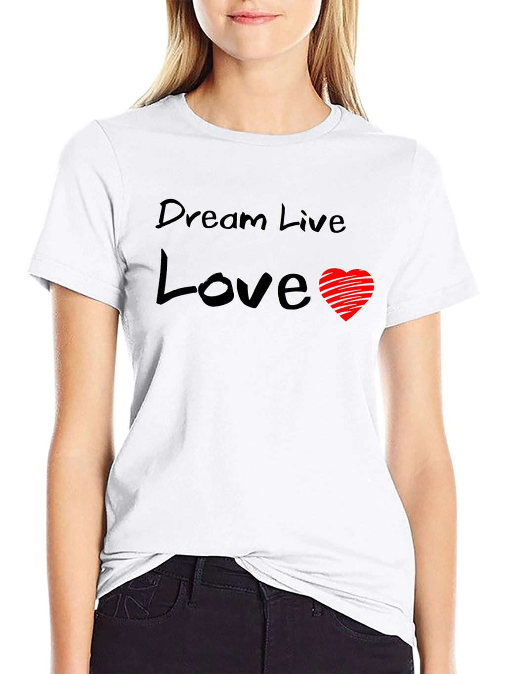 Dream Live Love Graphic Tee - Black T-Shirt
