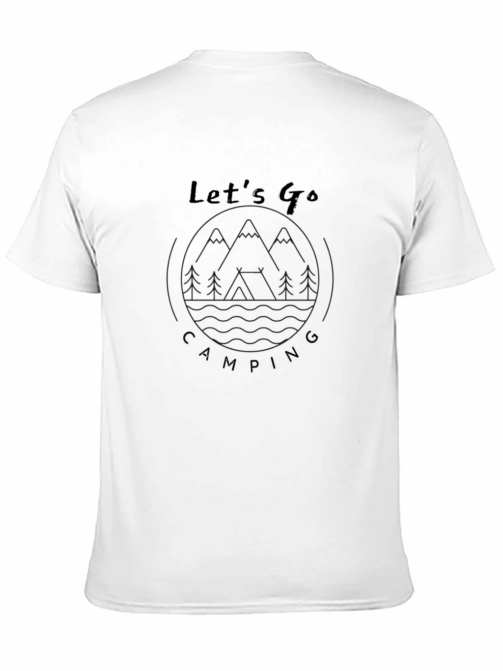 Lets Go Camping Graphic Tee - Black