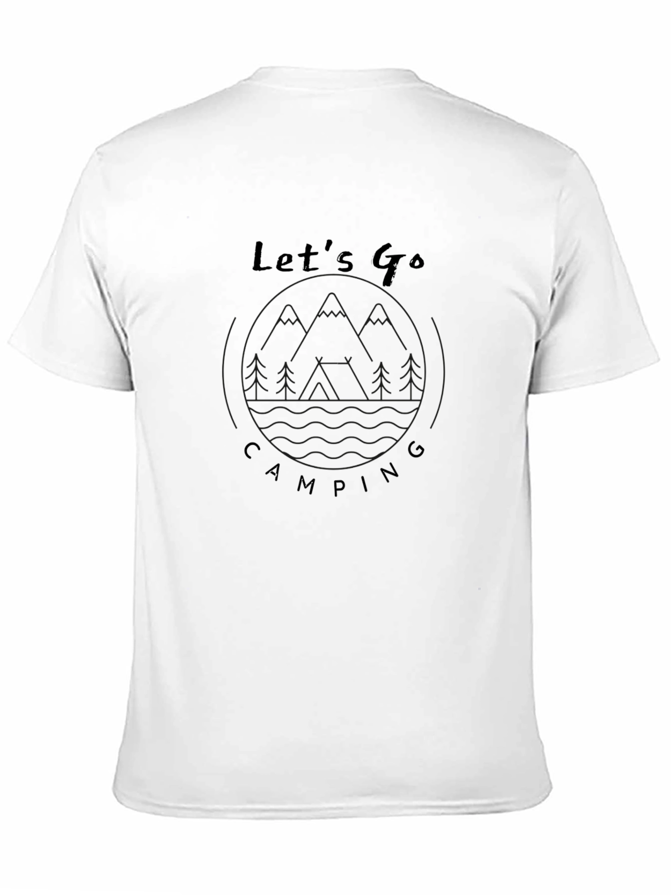 Lets Go Camping Graphic Tee - Black