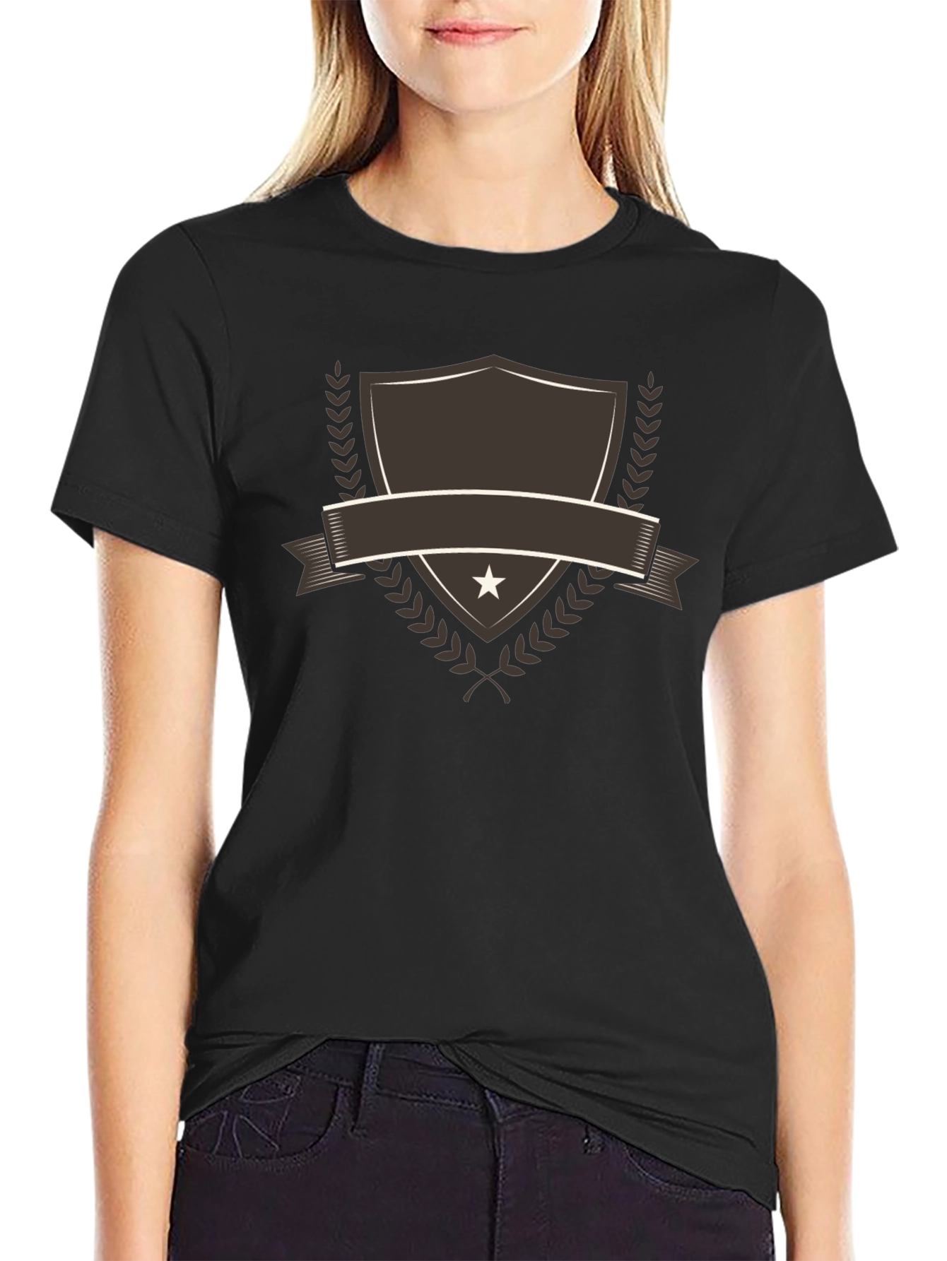 Emblem Shield Graphic Tee - Stylish Casual Shirt