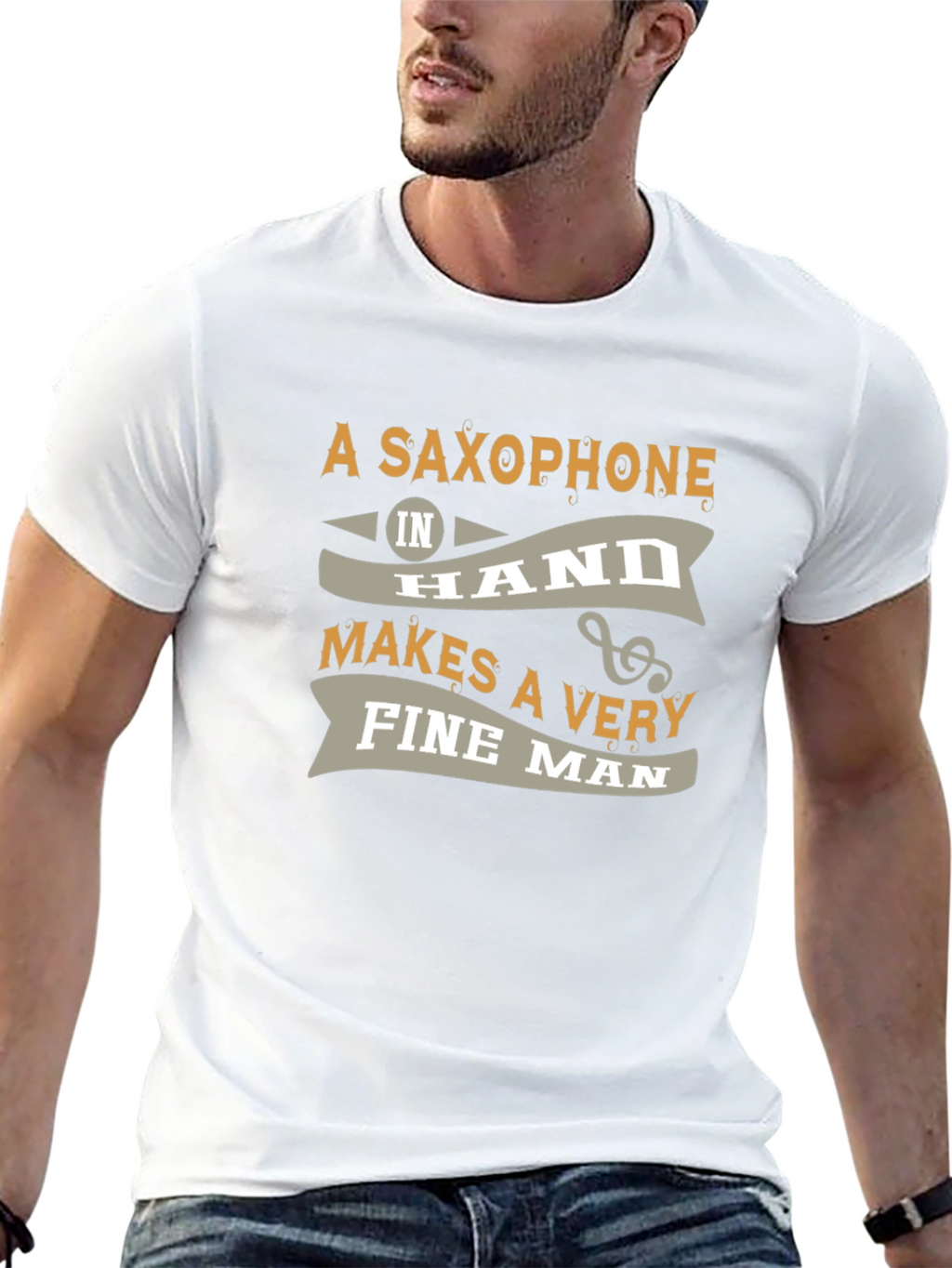 Saxophone Man T-Shirt - Musician Gift
