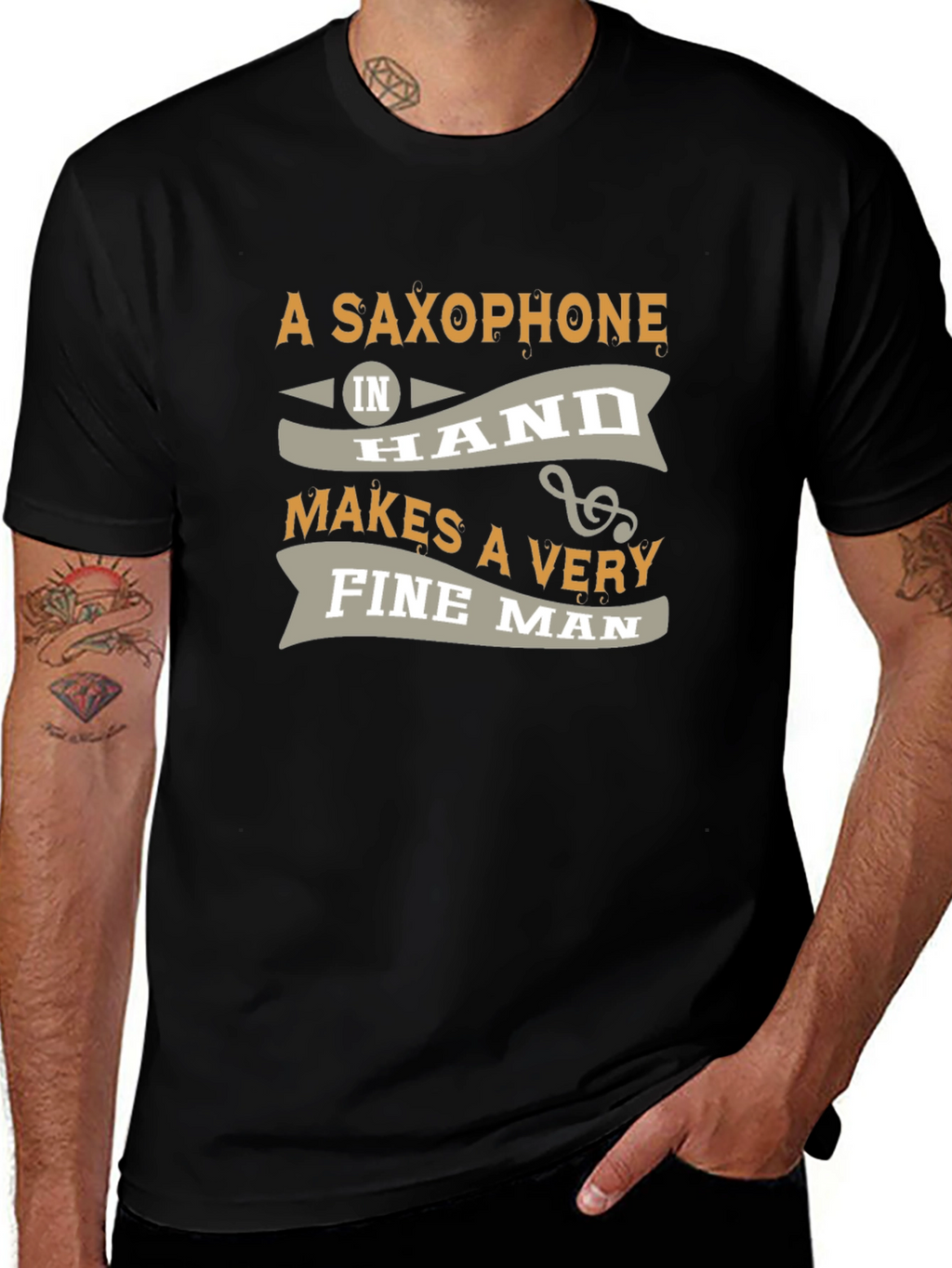 Saxophone Man T-Shirt - Musician Gift