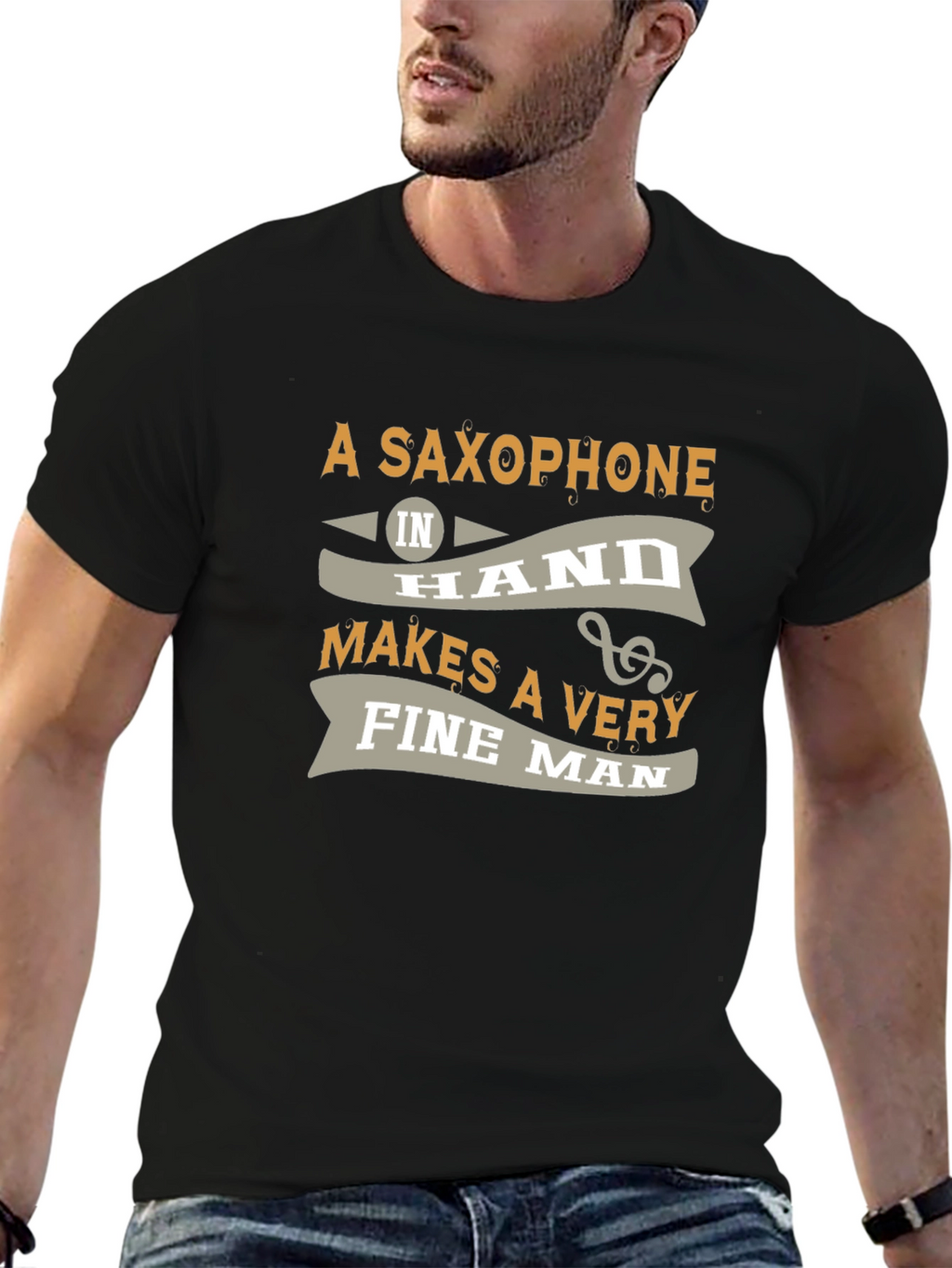 Saxophone Man T-Shirt - Musician Gift