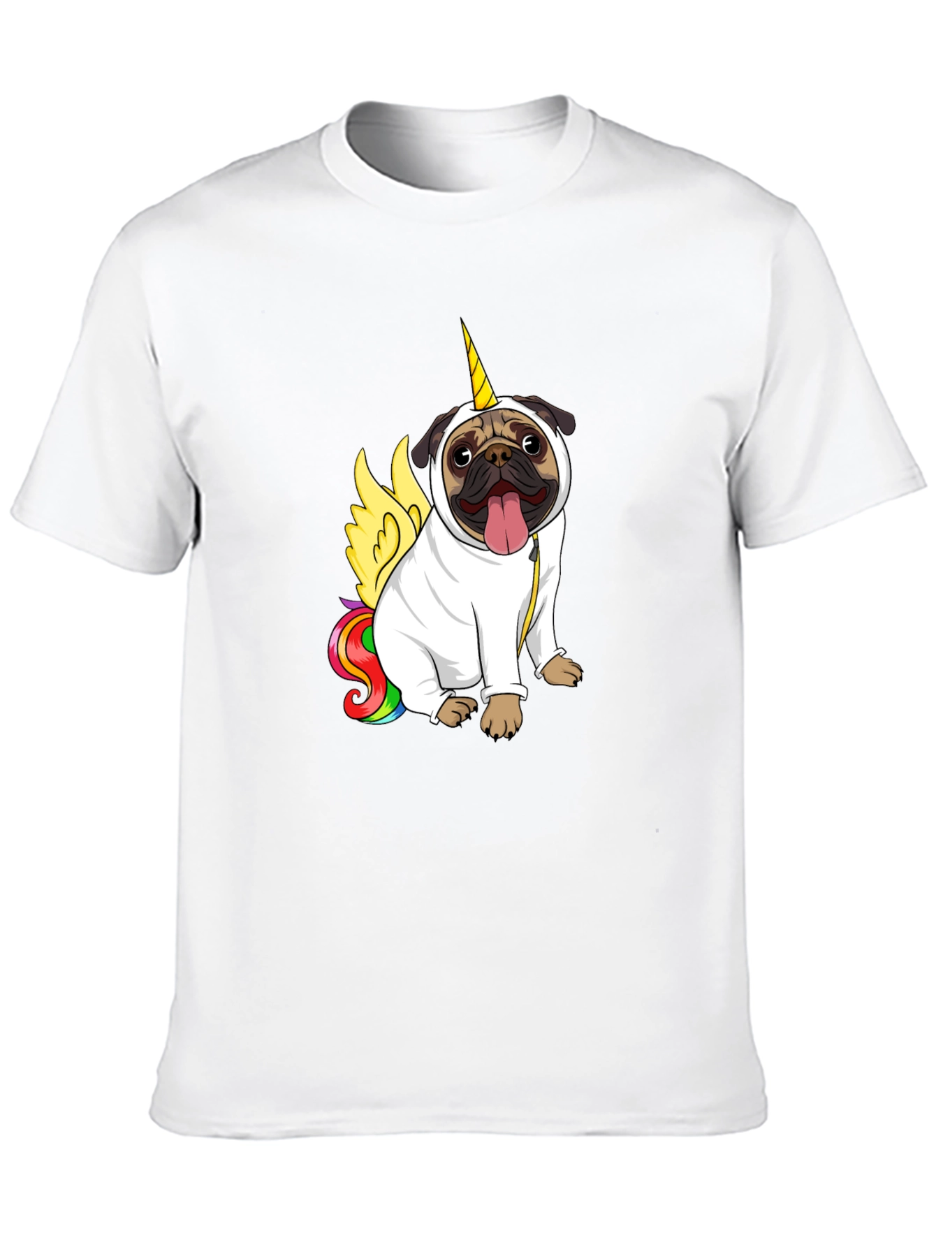 Unicorn Pug Graphic T-Shirt - Funny Dog Tee