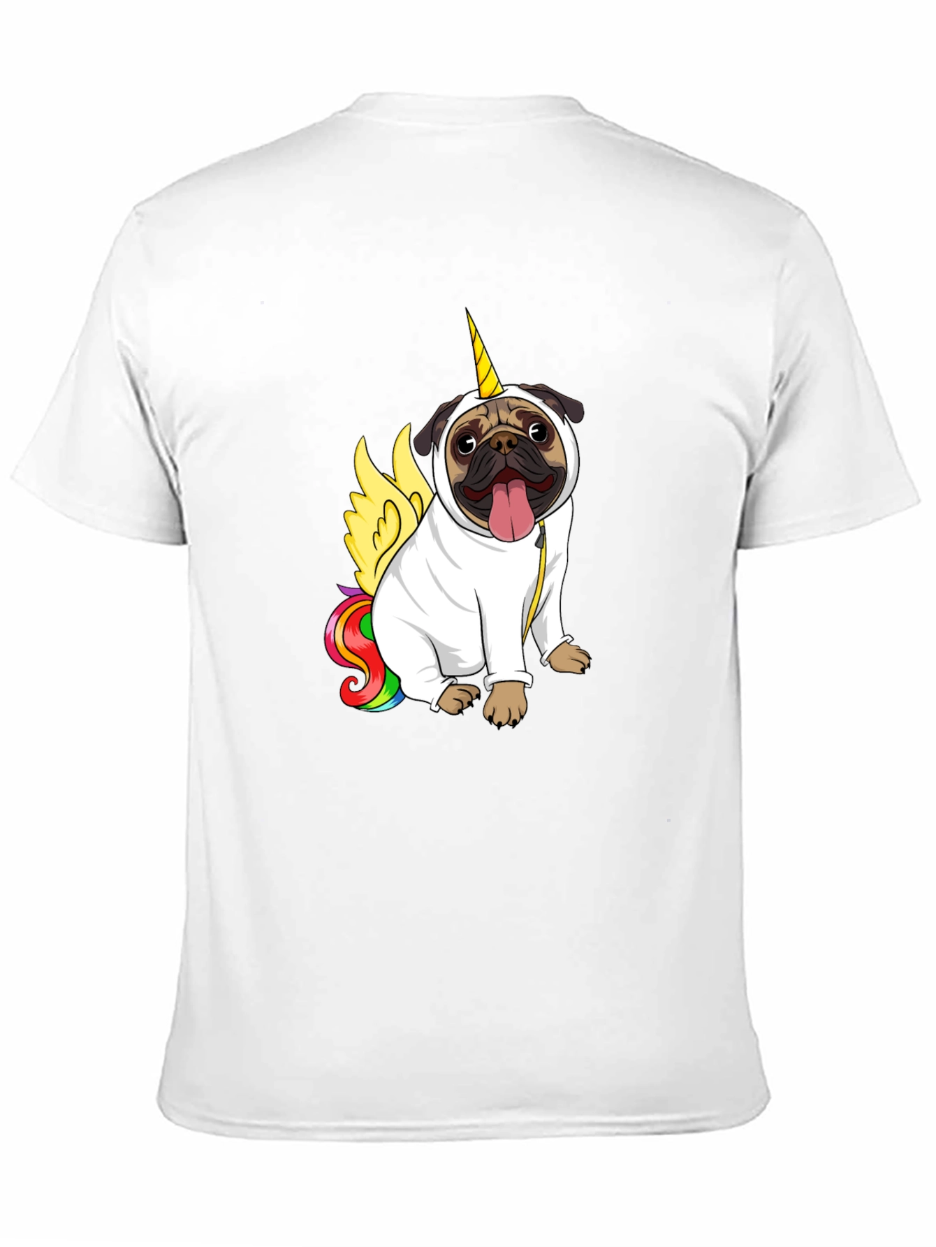 Unicorn Pug Graphic T-Shirt - Funny Dog Tee