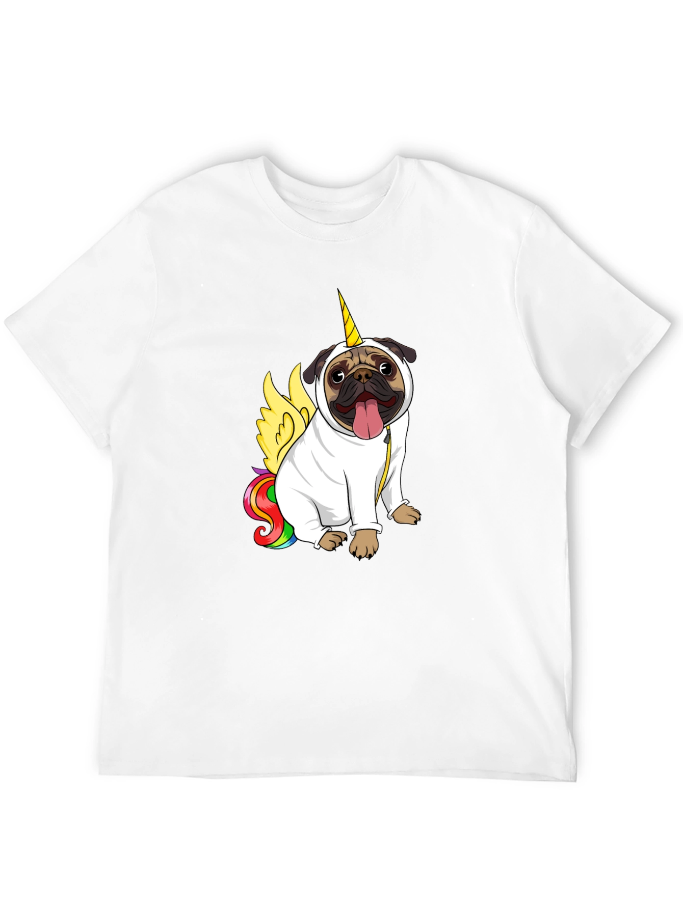 Unicorn Pug Graphic T-Shirt - Funny Dog Tee