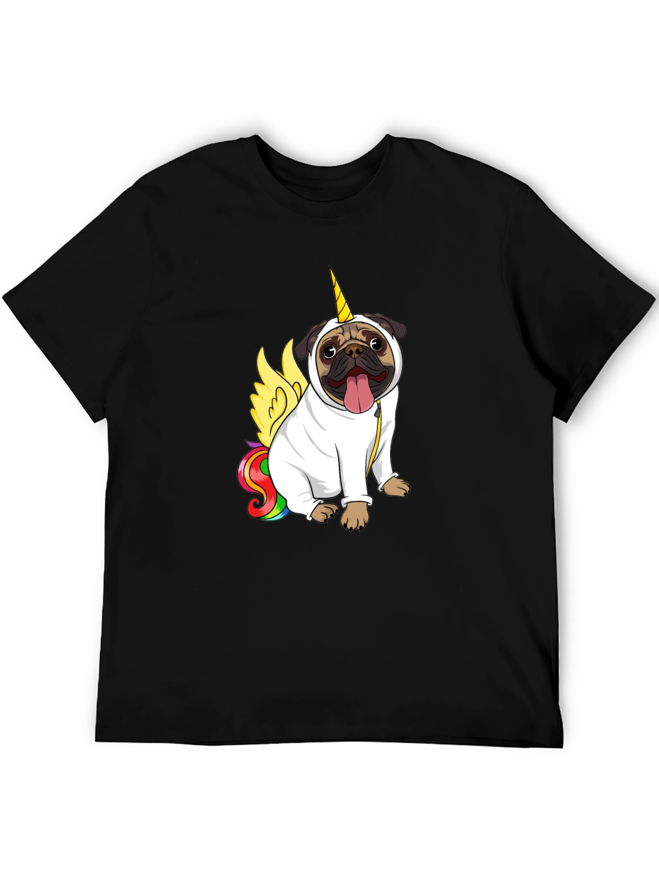 Unicorn Pug Graphic T-Shirt - Funny Dog Tee