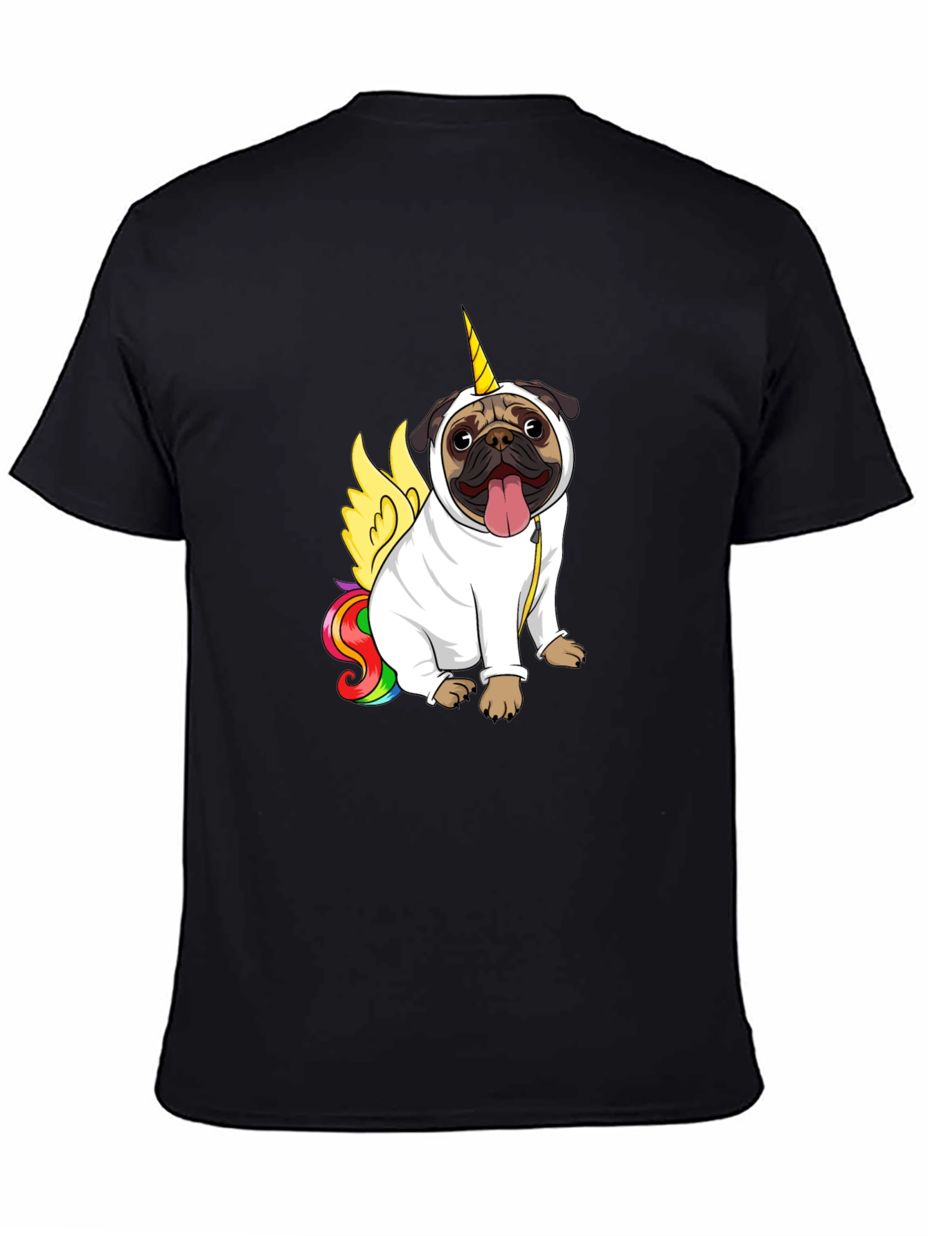 Unicorn Pug Graphic T-Shirt - Funny Dog Tee