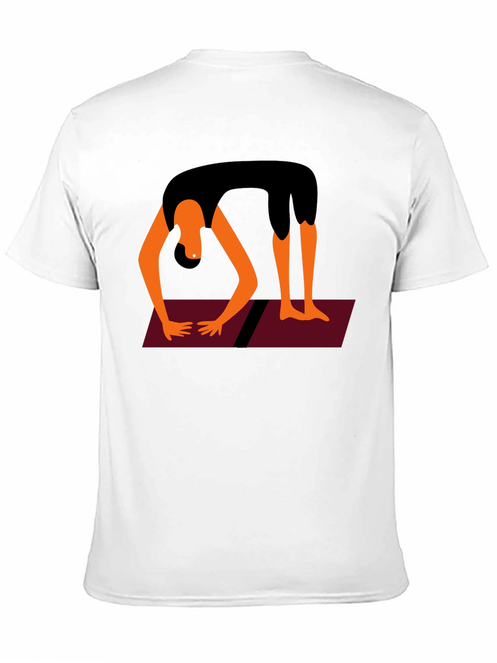 Yoga Pose Graphic Tee - Black Cotton Blend