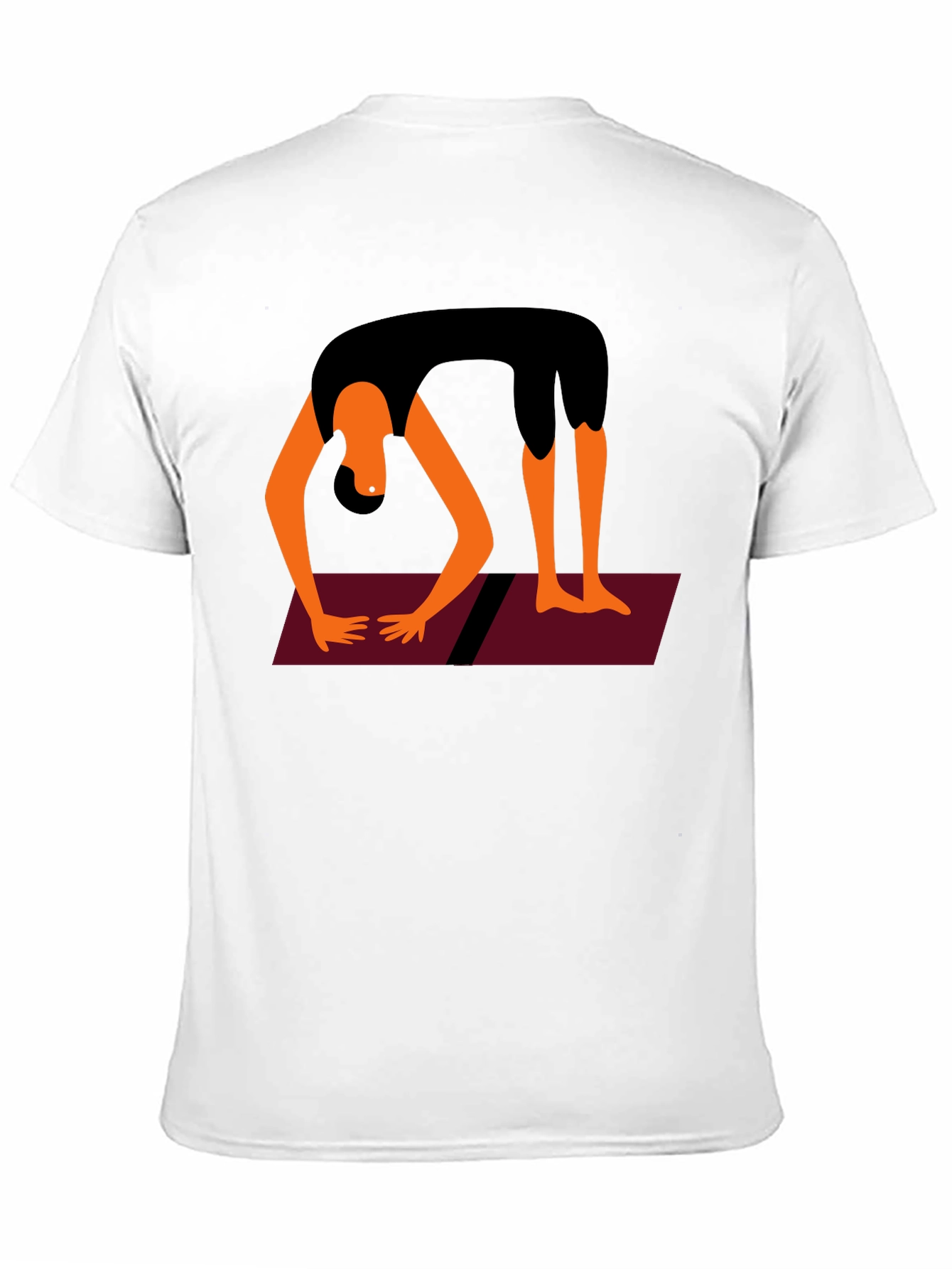 Yoga Pose Graphic Tee - Black Cotton Blend