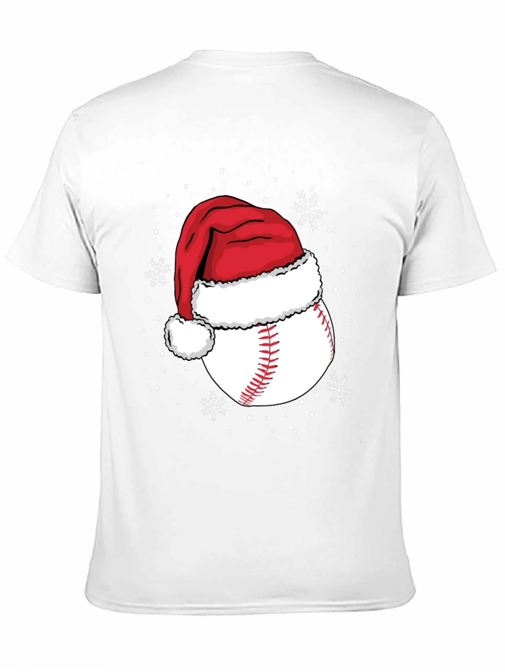 Baseball Santa Hat Christmas Graphic Tee