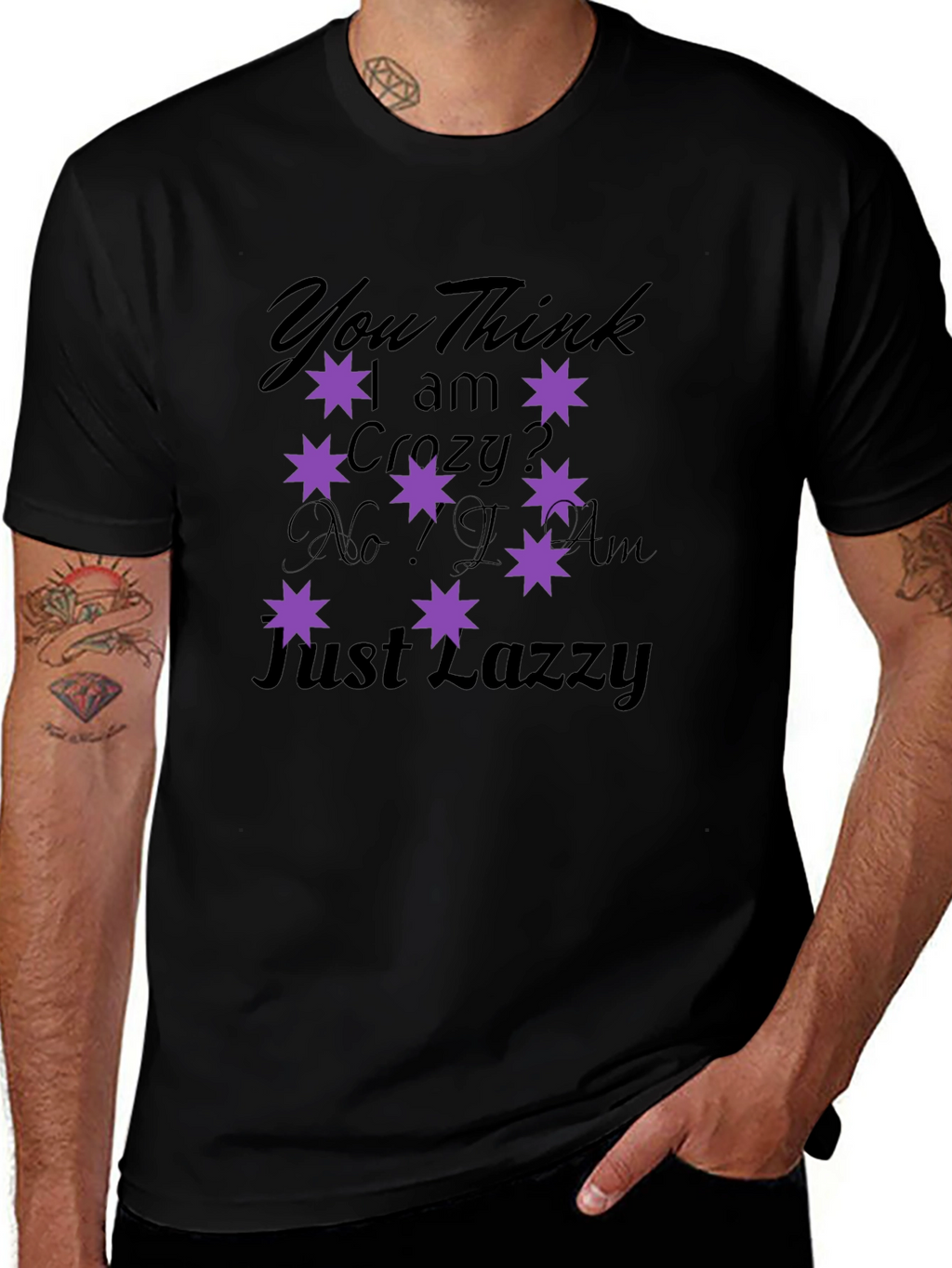 Crazy Lazy T-Shirt - Fun Novelty Tee