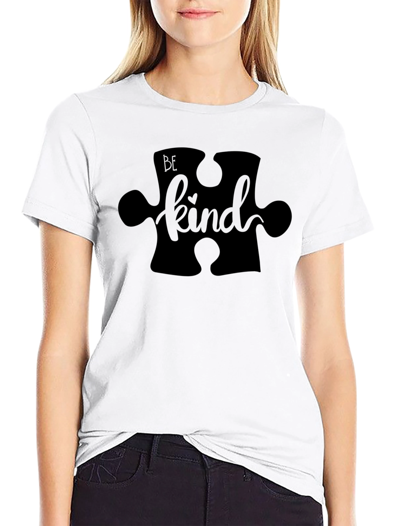 Be Kind Autism Awareness Puzzle Piece Tee