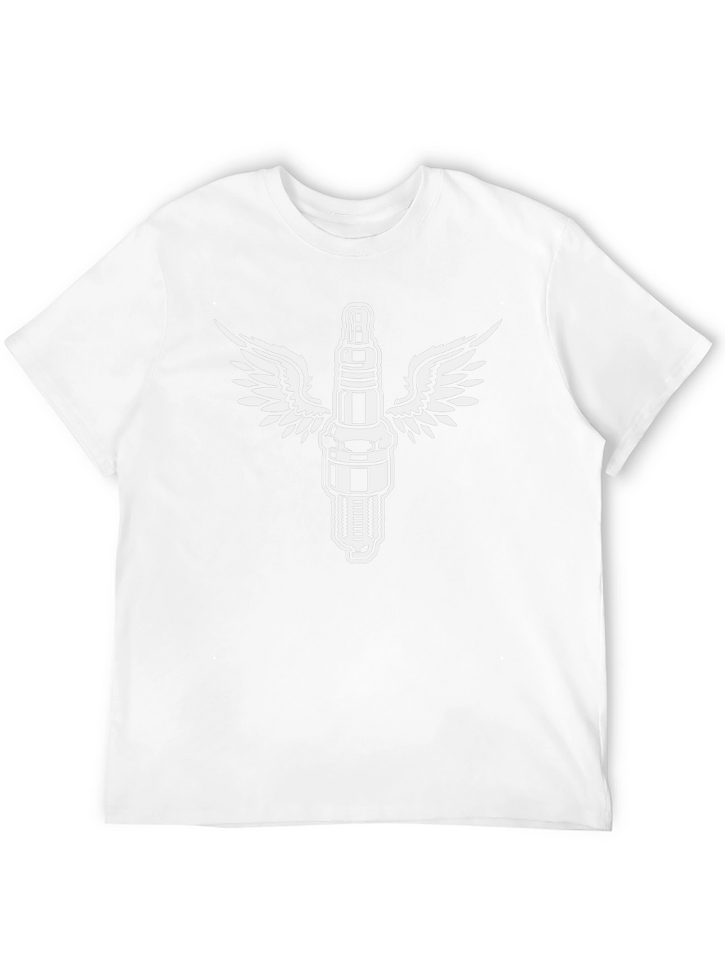 Winged Spark Plug Graphic T-Shirt - Black
