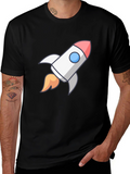 Rocket Graphic Black T-Shirt