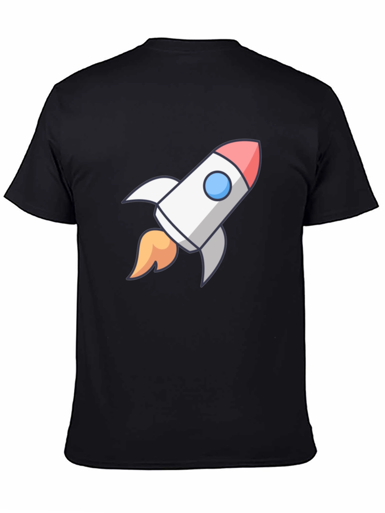 Rocket Graphic Black T-Shirt