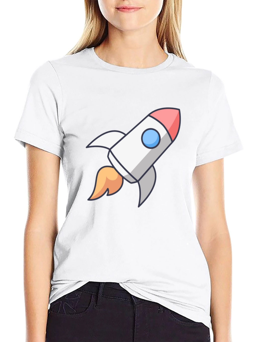Rocket Graphic Black T-Shirt