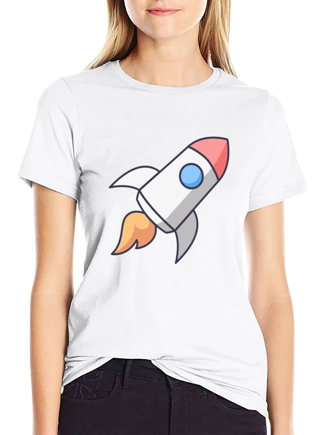 Rocket Graphic Black T-Shirt