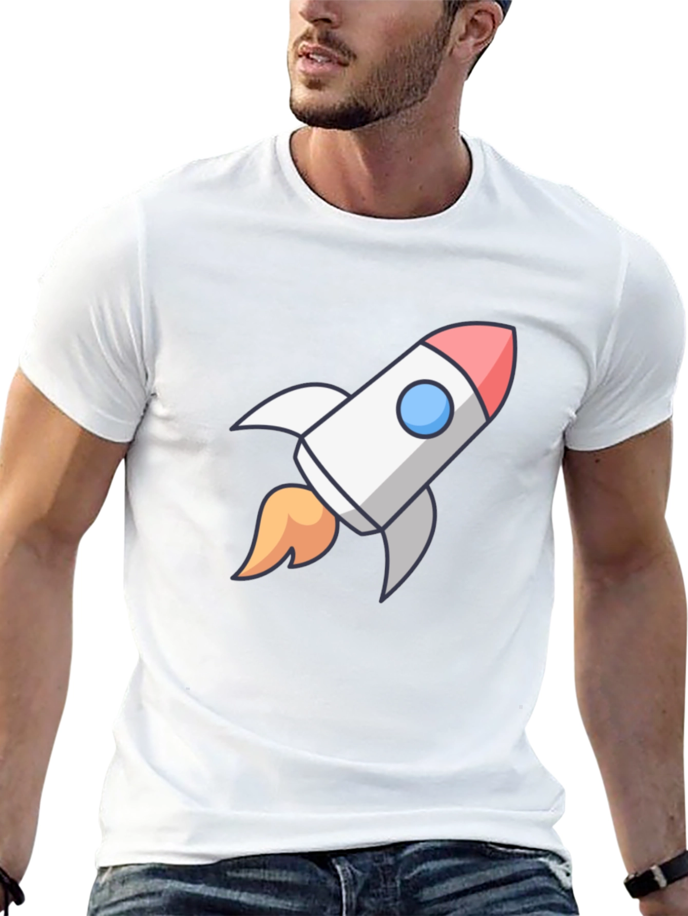 Rocket Graphic Black T-Shirt