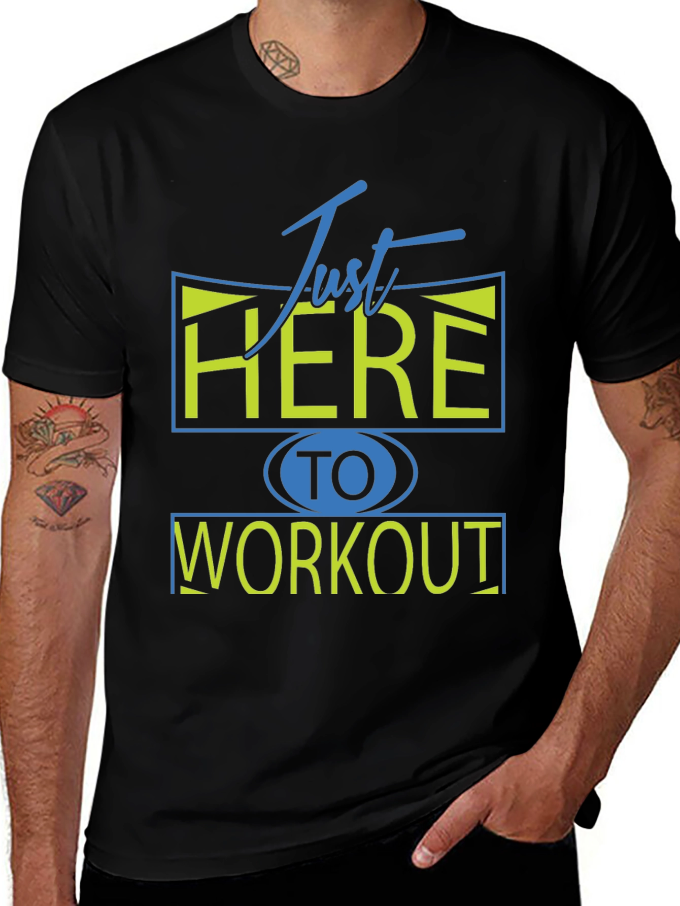 Just Here To Workout Graphic Tee