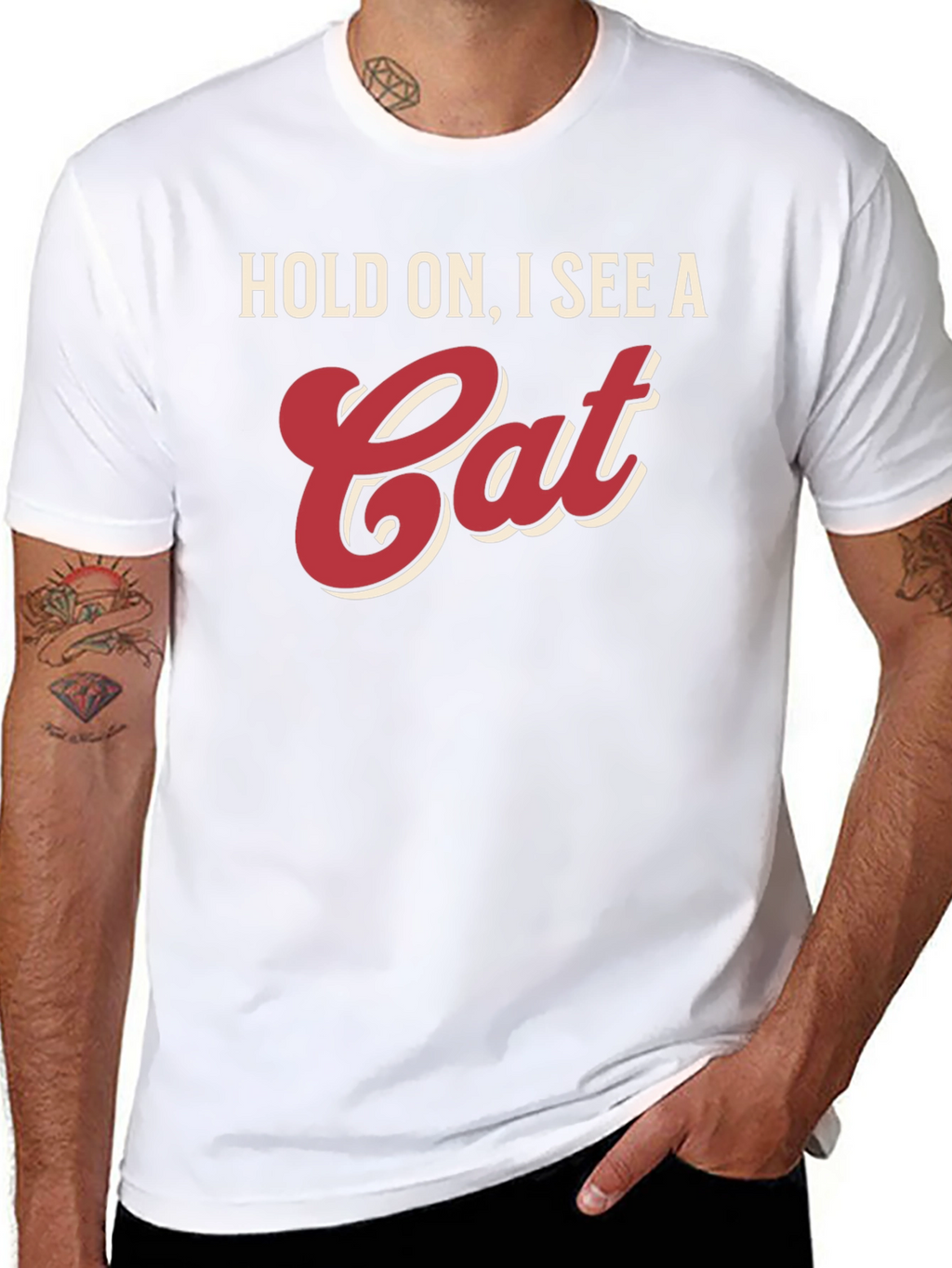 Hold On I See A Cat T-Shirt