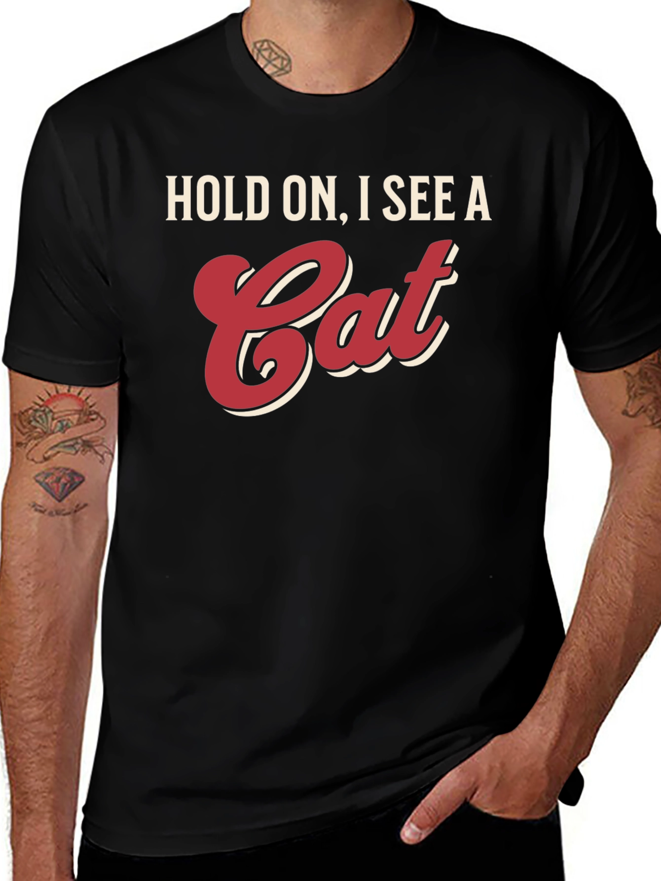 Hold On I See A Cat T-Shirt