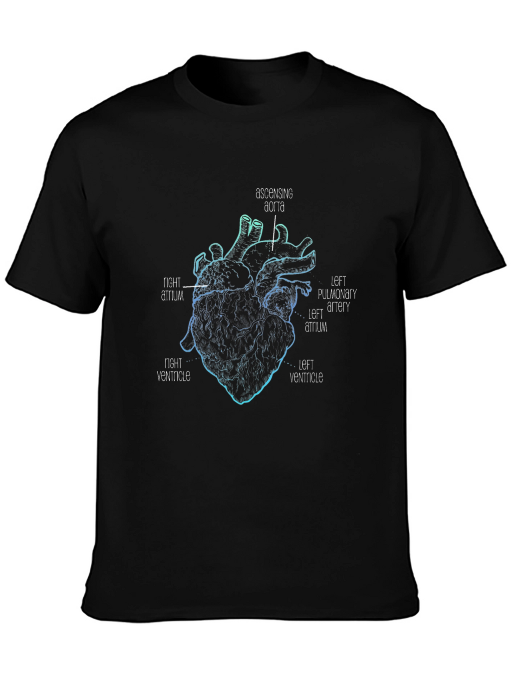 Anatomical Heart Graphic Black T-Shirt
