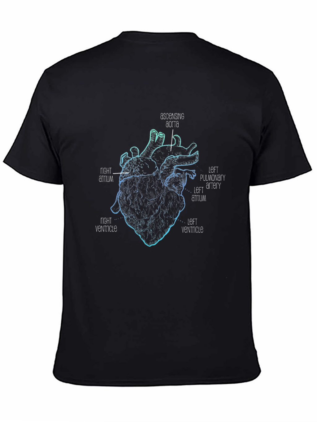 Anatomical Heart Graphic Black T-Shirt