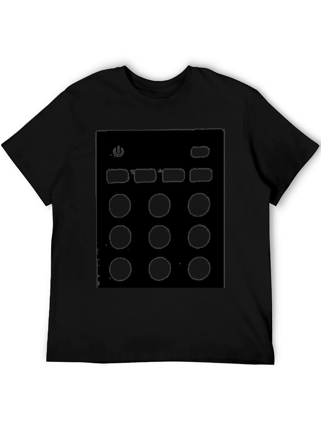 Black T-Shirt with Console Graphic