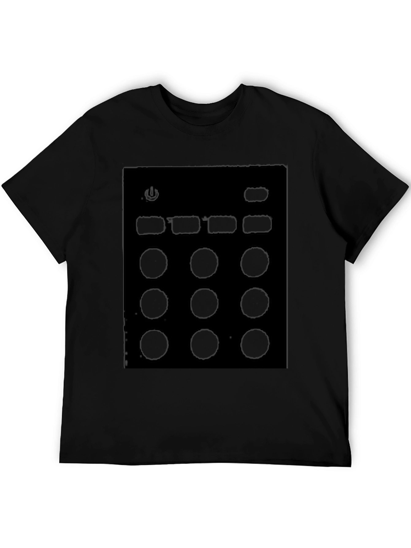 Black T-Shirt with Console Graphic
