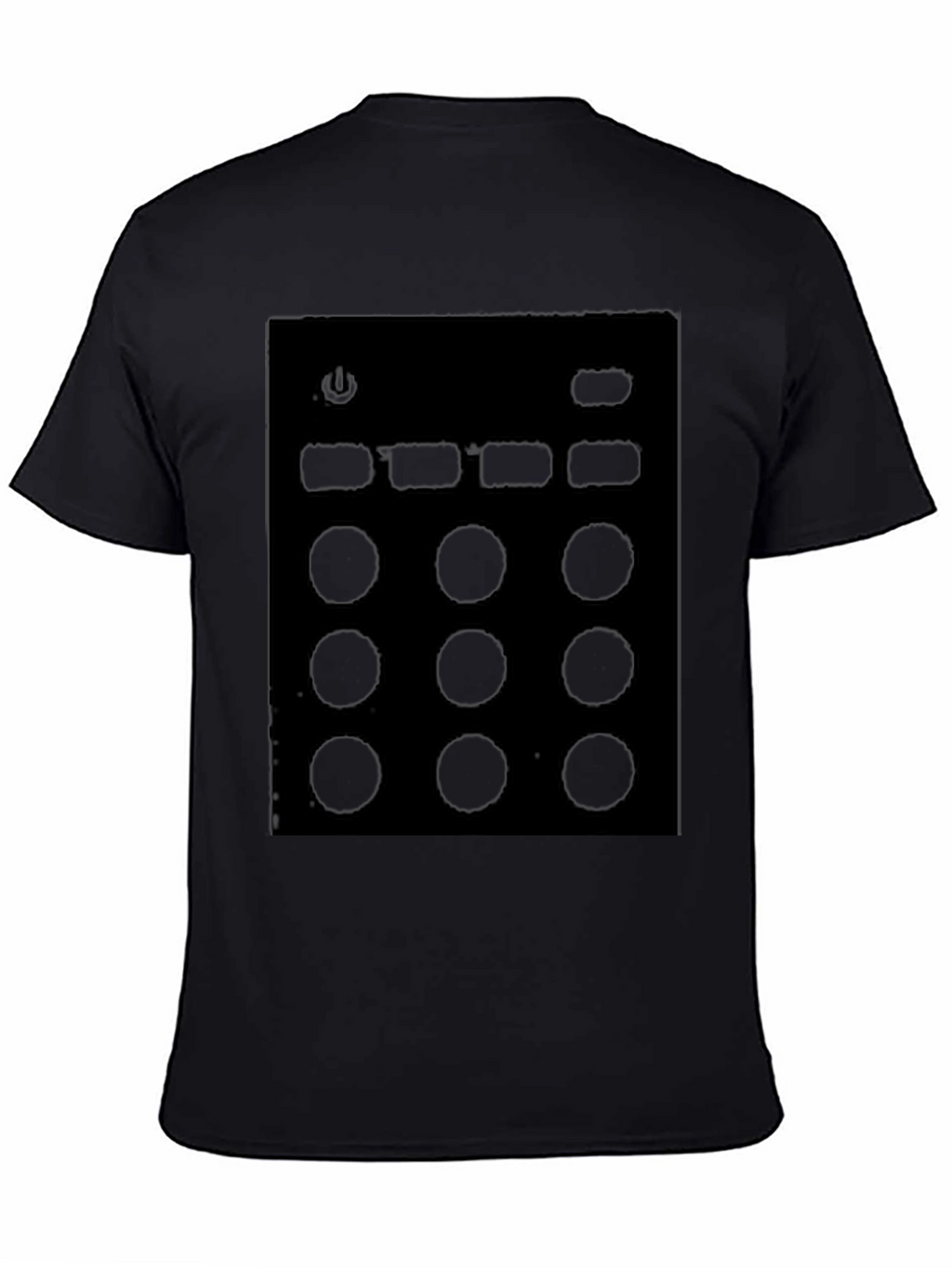 Black T-Shirt with Console Graphic