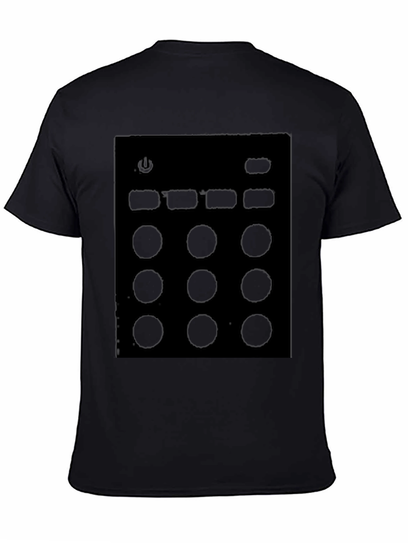 Black T-Shirt with Console Graphic