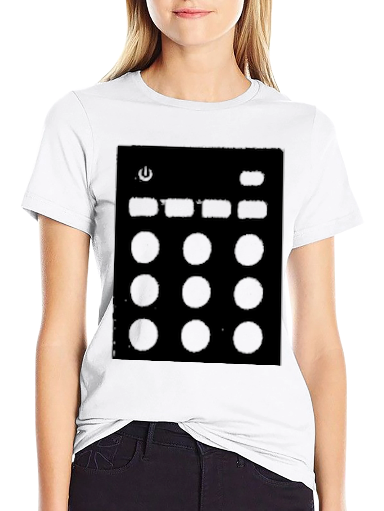 Black T-Shirt with Console Graphic